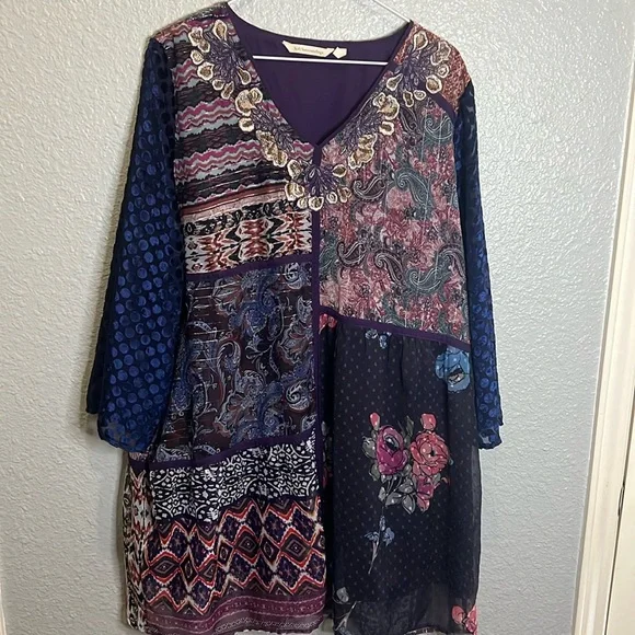 Soft Surroundings size large purple/blue tunic - Picture 1 of 6